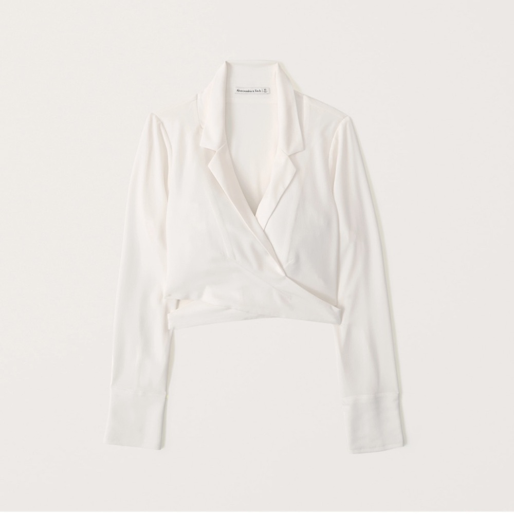 Abercrombie & Fitch long sleeve wrap blazer top